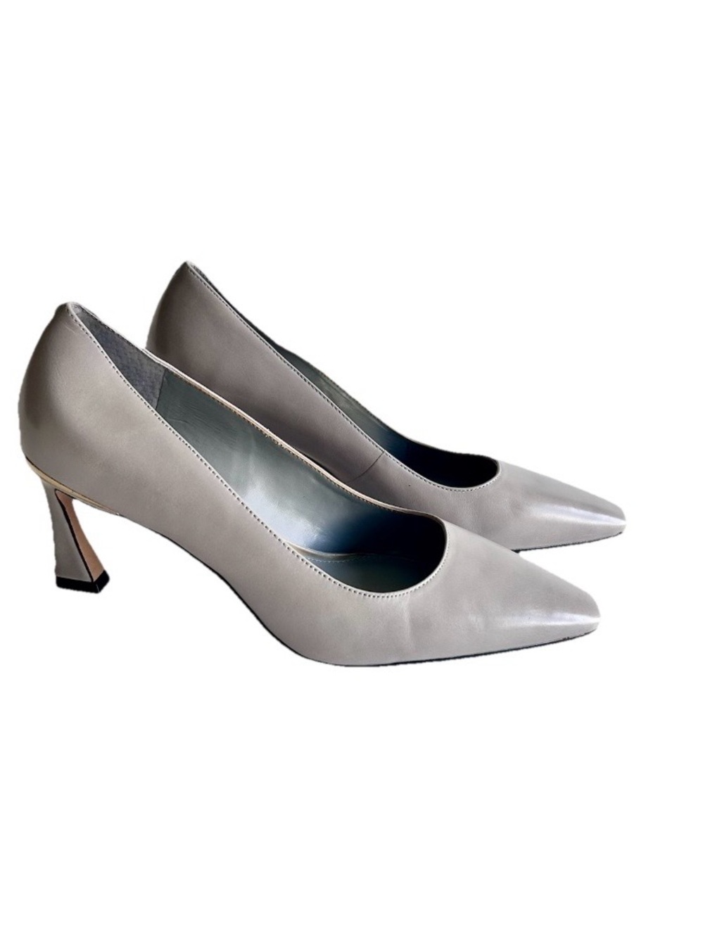 Vince Camuto Grey Leather Classic Heels size 8
